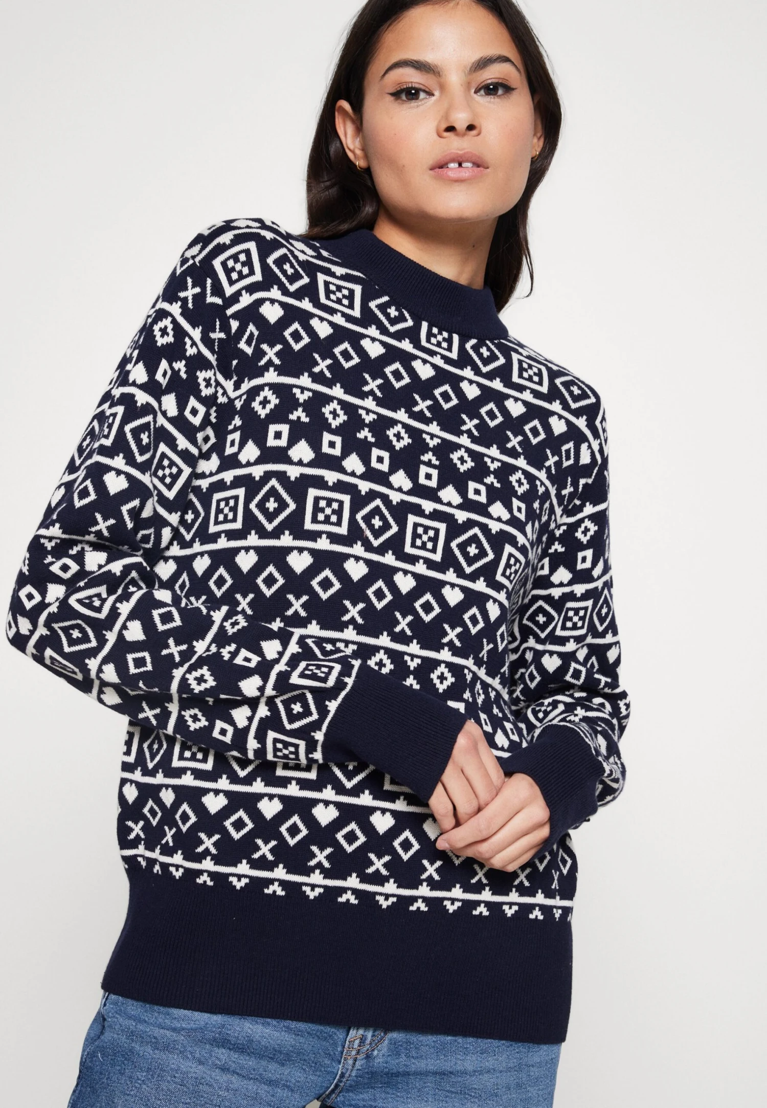 Monki Christmas - Pullover - Blue/White 6 Monki Christmas - Pullover - Blue/White – Image 4