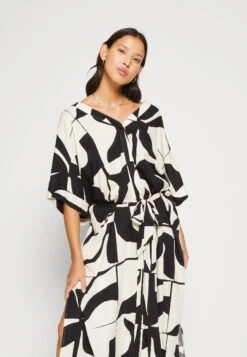 Monki Robe Chemise - Black/White -Monki c012511900124251b44df6e1f8553de8
