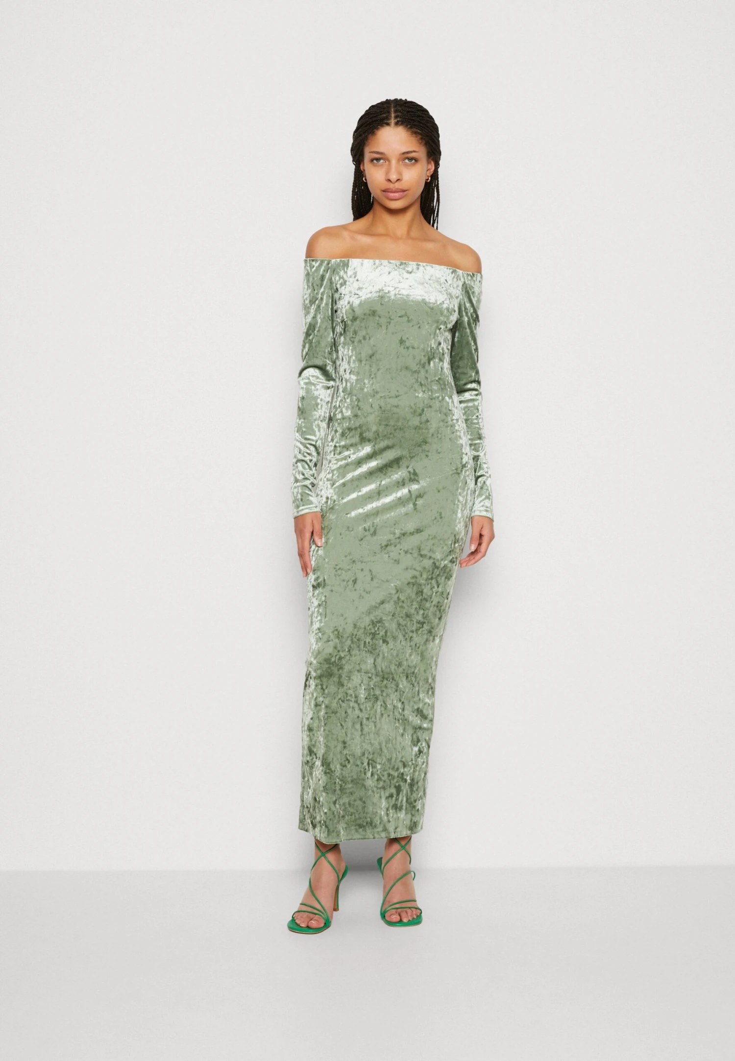 Monki Robe De Cocktail - Green Medium Dusty 3 Monki Robe De Cocktail - Green Medium Dusty