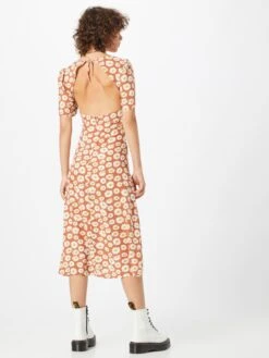 Monki Robes Midi Robe Femme Noisette -Monki c7e0c113052da0ce9643dbc0676795e9