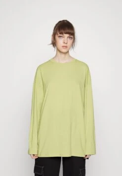 Monki T-Shirt À Manches Longues - Green Dusty Light