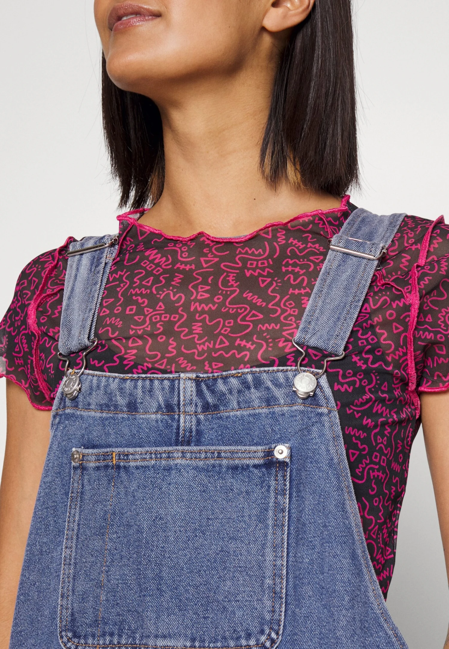 Monki Salopette - Blue Medium 8 Monki Salopette - Blue Medium – Image 6