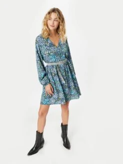 Monki Robes Fluides Robe-chemise Femme Marine -Monki d113931196e6923c2ccc832498d88b15