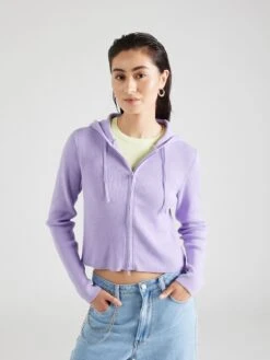Monki Gilets Cardigan Femme Violet Clair -Monki d37ab9fec117021bfda41b44c26b66a7