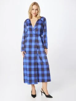 Monki Robes Midi Robe Femme Bleu -Monki d3e1fb39ab19428bbcc08484ad043c3a