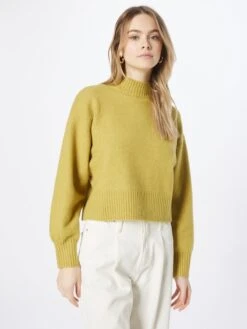 Monki Pulls Maille Fine Pull-over Femme Moutarde -Monki d47dbac9085993f0f0d194d82ac889d5