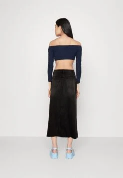 Monki Jupe En Jean - Black -Monki d482d1109dc44a06be8068722c43b869