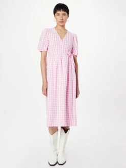 Monki Robes Midi Robe Femme Rose Clair -Monki d4c6dd6b4494b8d0c2b487536a477114