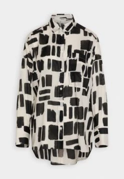 Monki Blouse - Beige/Black -Monki d664daf1c0104d27a610eb3b5964654a