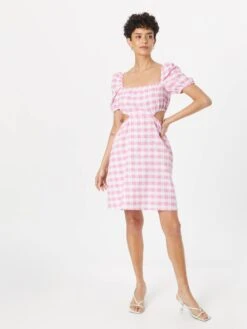 Monki Mini-robes Robe Femme Rose Clair -Monki d69ac19cf1e282e6f9e2c878b462d7e4