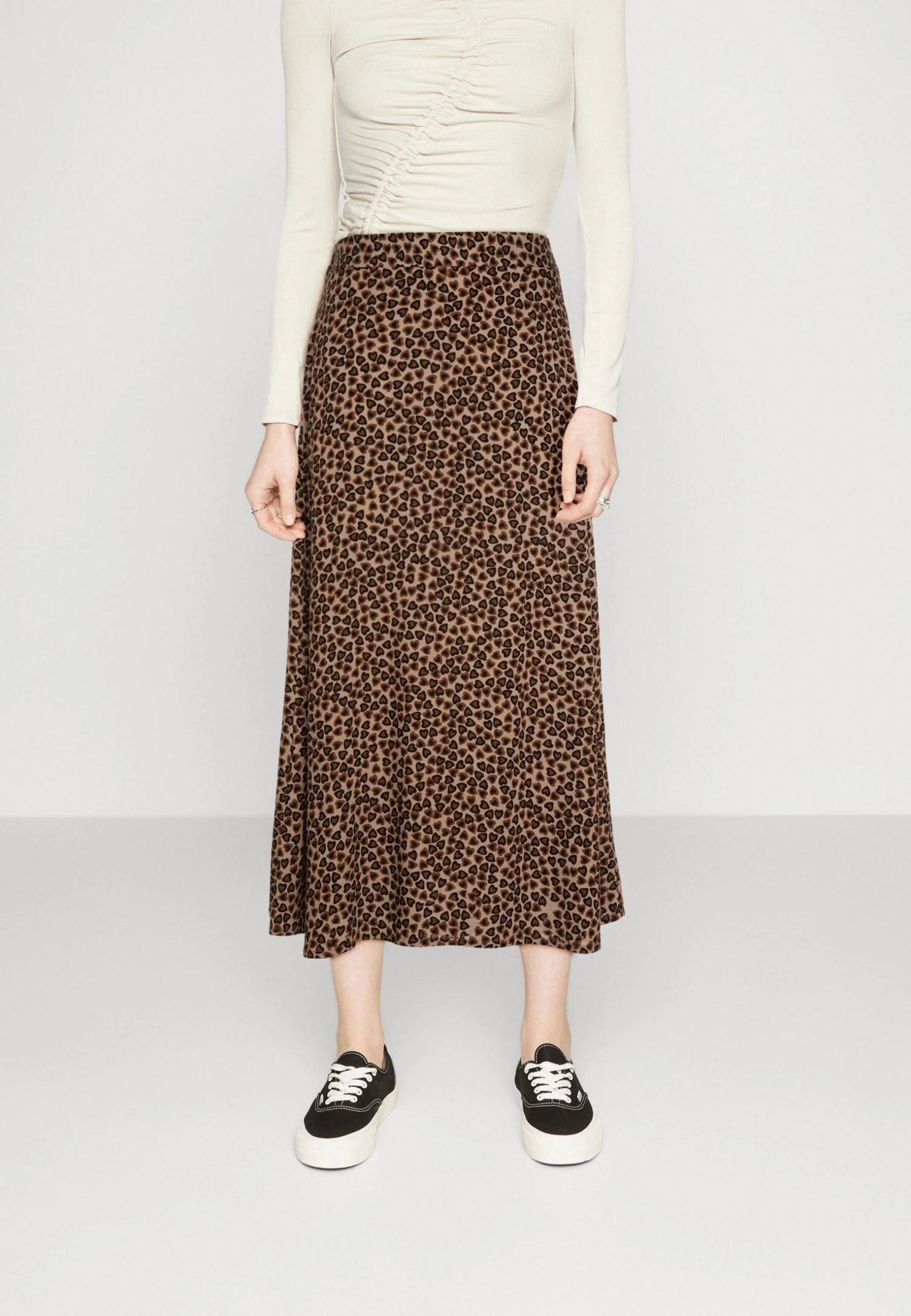Monki Jupe Trapèze - Beige/Medium Dusty 3 Monki Jupe Trapèze - Beige/Medium Dusty
