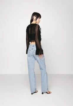 Monki Blouse - Black Dark Solid -Monki da06ec94ae7a46059c1f38fde03bf528