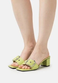 Monki Mules À Talons - Lime Green