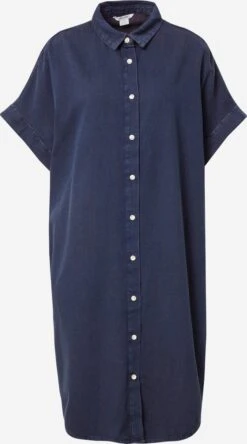 Monki Robes Fluides Robe-chemise Femme Bleu Marine