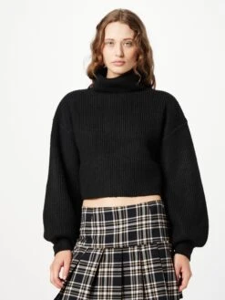 Monki Pulls à Col Roulé Pull-over Femme Noir -Monki e00774d1464552877fb2d843b4406064