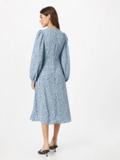 Monki Robes Midi Robe Femme Bleu -Monki e15c2c784bdfbf87ac07e0eb8c7f34ff