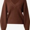 Monki Pulls Basiques Pull-over Femme Marron -Monki e1affa772446c40381b6c4908382ab41