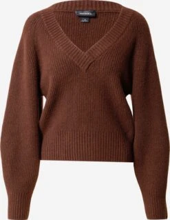 Monki Pulls Basiques Pull-over Femme Marron