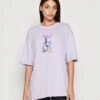 Monki T-Shirt Basique - Lilac -Monki e23bd6434e3045408872ba543fff554f