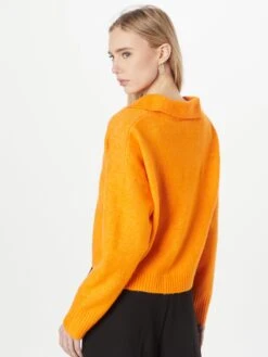 Monki Pulls Maille Fine Pull-over Femme Orange -Monki e4848c7a52b41360f1c37b20a9f07e70