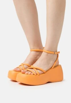 Monki Sandales Ă Plateforme - Yellow Bright Orange