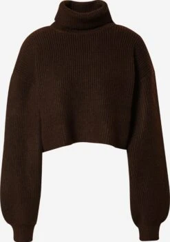 Monki Pulls à Col Roulé Pull-over Femme Chocolat