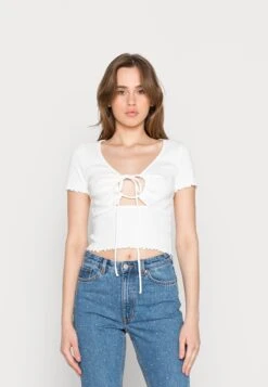 Monki T-Shirt Basique - Off White