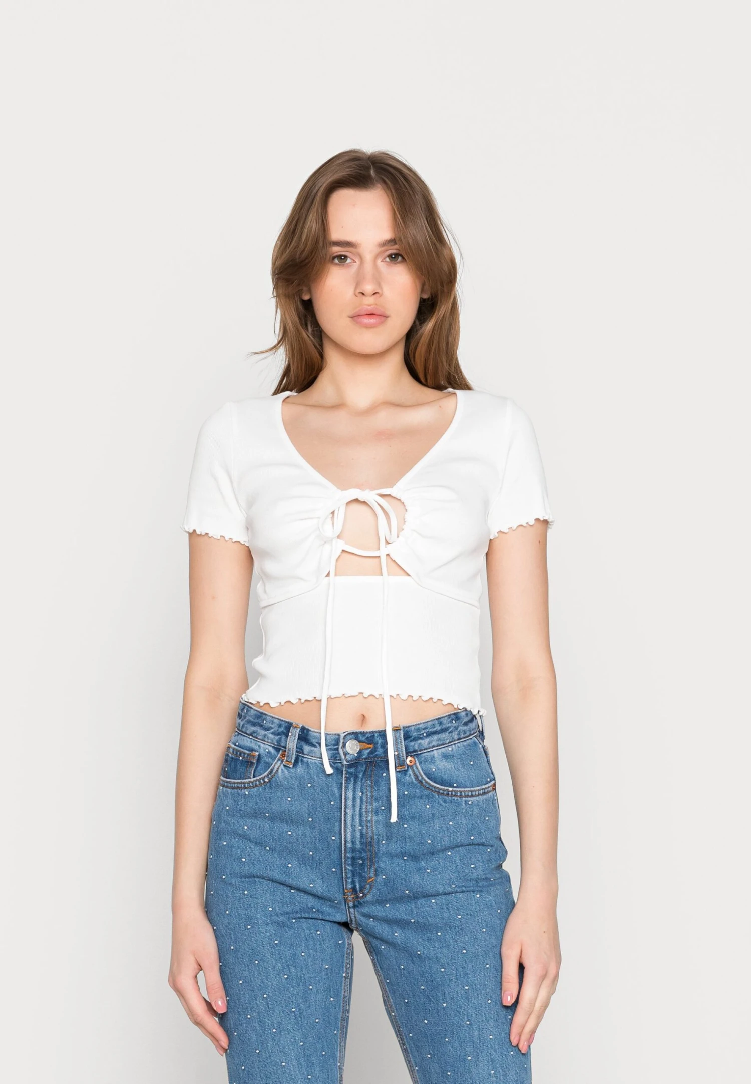 Monki T-Shirt Basique - Off White 3 Monki T-Shirt Basique - Off White