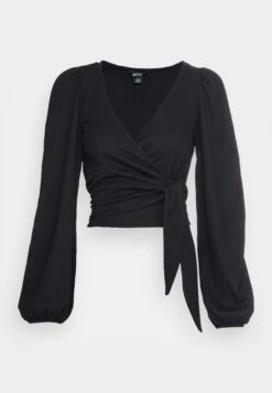 Monki T-Shirt À Manches Longues - Black Dark -Monki e975aa92d0954399843eac010e1b76a9