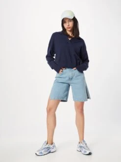 Monki Pulls Maille Fine Pull-over Femme Bleu Marine -Monki ed007f554ae8bb0e45bb3eb4f7c76252