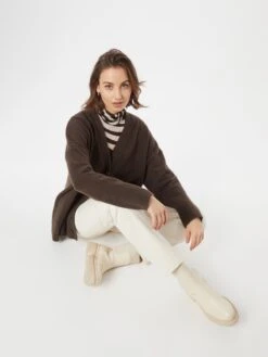 Monki Gilets Cardigan Oversize Femme Brun Foncé -Monki ed3c44c7b757b3aff88ff39267649054