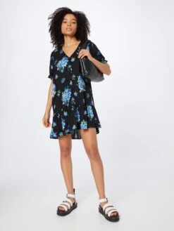 Monki Robes Fluides Robe-chemise Femme Bleu Marine / Azur -Monki ed8b660433f3508ef68b6ab1d3c7082e