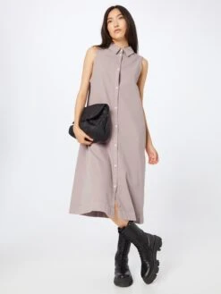 Monki Robes Fluides Robe-chemise Femme Mauve -Monki ef30265f062d4ccd5ccf0319a458e3c6