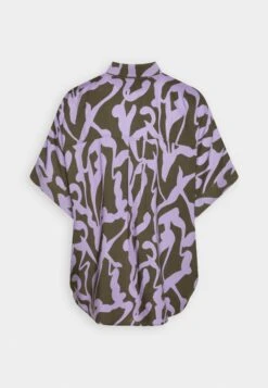 Monki Chemisier - Khaki Green Dark Organic,Lines,Purple -Monki ef678dd19ca24cb99f1c6984e17f0dab