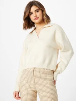 Monki Pulls à Col Roulé Pull-over Femme Beige -Monki f270837360184eea8f50416f7be3c3b3