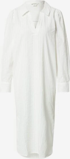 Monki Robes Fluides Robe-chemise Femme Blanc / Blanc Cassé