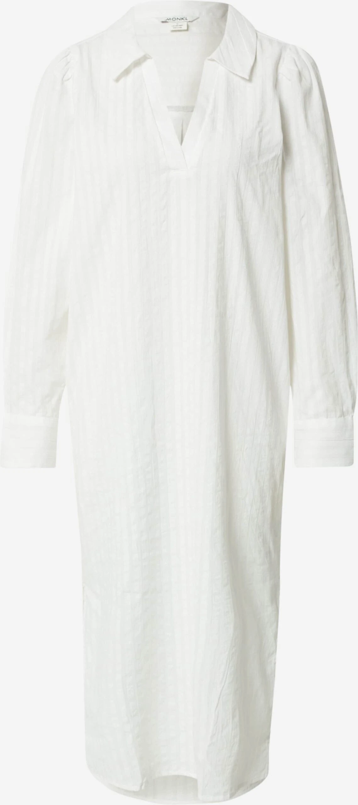 Monki Robes Fluides Robe-chemise Femme Blanc / Blanc Cassé 3 Monki Robes Fluides Robe-chemise Femme Blanc / Blanc Cassé