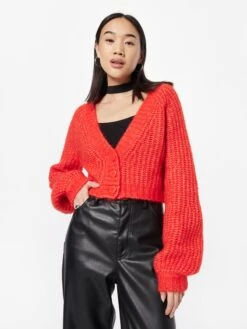 Monki Gilets Cardigan Femme Rouge 9 Monki Gilets Cardigan Femme Rouge -Monki f9da9d6530c27b442efefa56523cd3aa