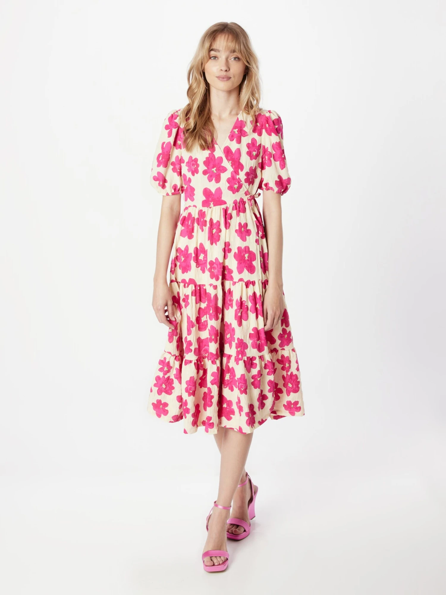 Monki Robes Midi Robe Femme Fuchsia 5 Monki Robes Midi Robe Femme Fuchsia – Image 3