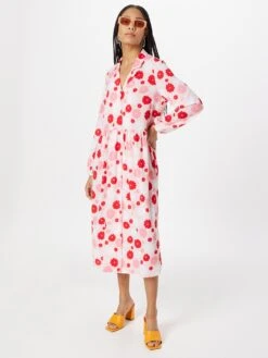 Monki Robes Fluides Robe-chemise Femme Rose / Rose 11 Monki Robes Fluides Robe-chemise Femme Rose / Rose -Monki fab6ff387420477b6de03ae29017a39c