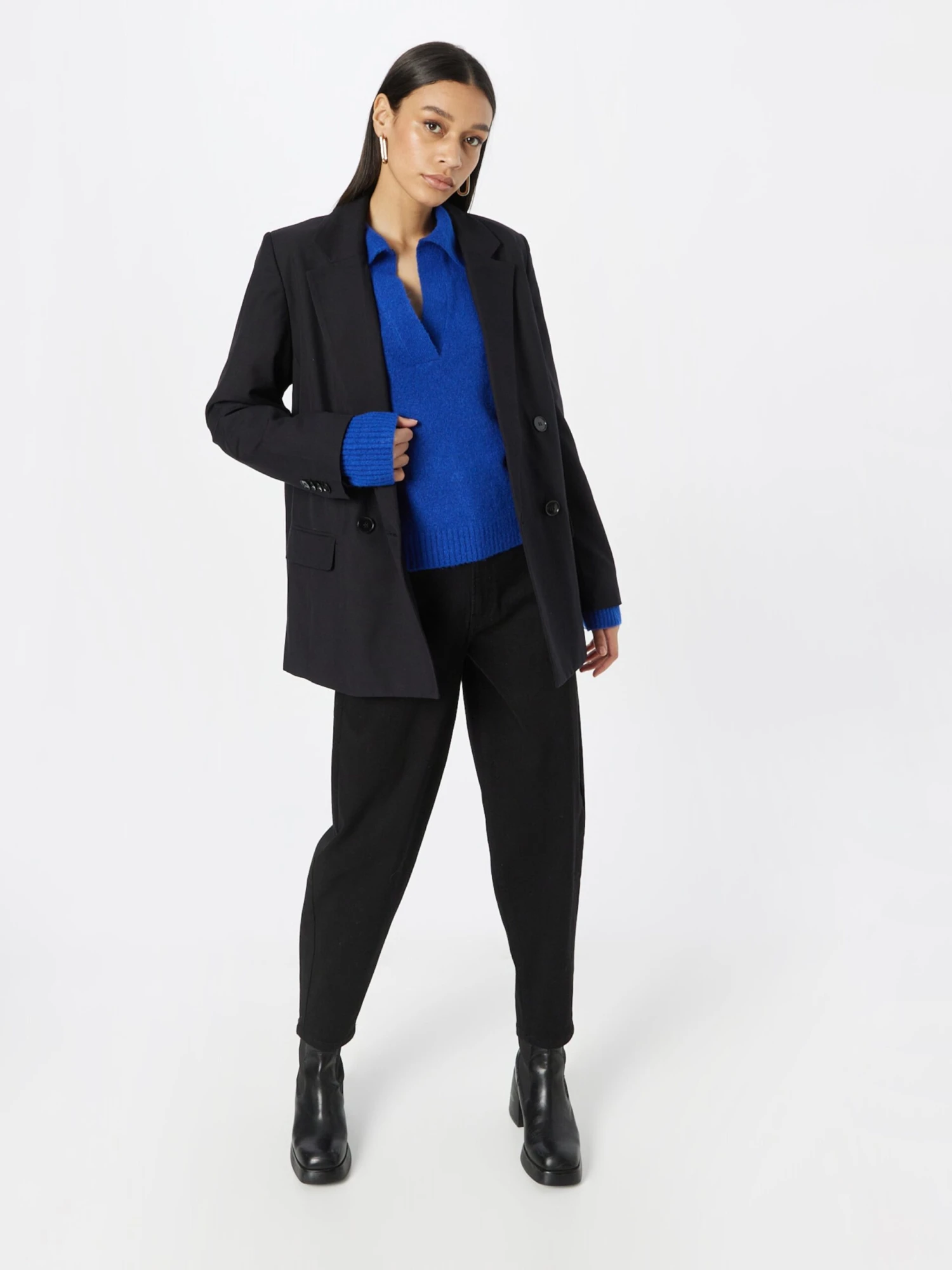 Monki Pulls Basiques Pull-over Femme Bleu Cobalt 7 Monki Pulls Basiques Pull-over Femme Bleu Cobalt – Image 5