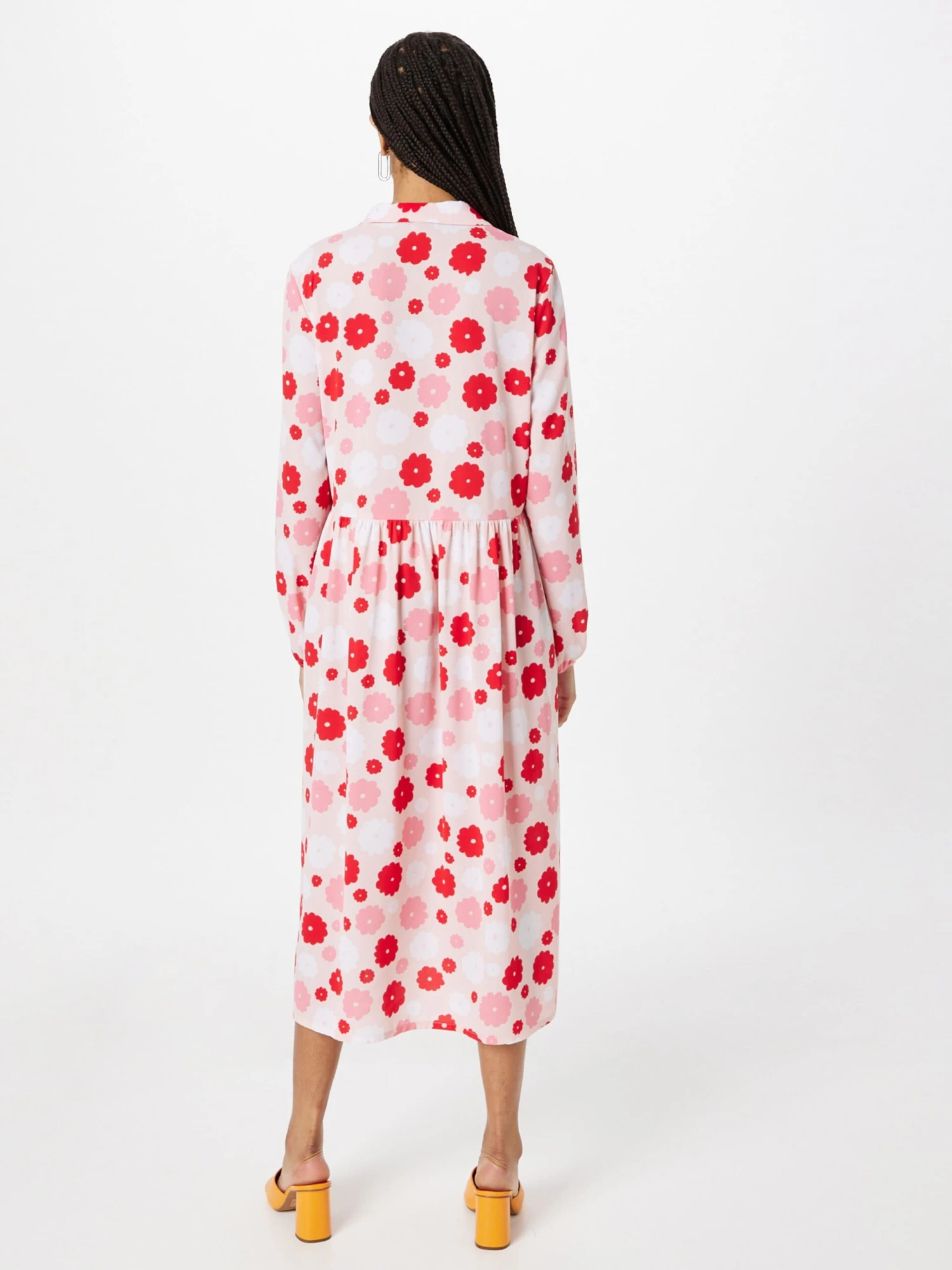 Monki Robes Fluides Robe-chemise Femme Rose / Rose 6 Monki Robes Fluides Robe-chemise Femme Rose / Rose – Image 4